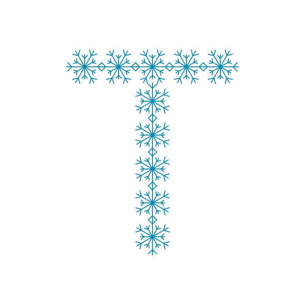 字母T来自雪花图片下载