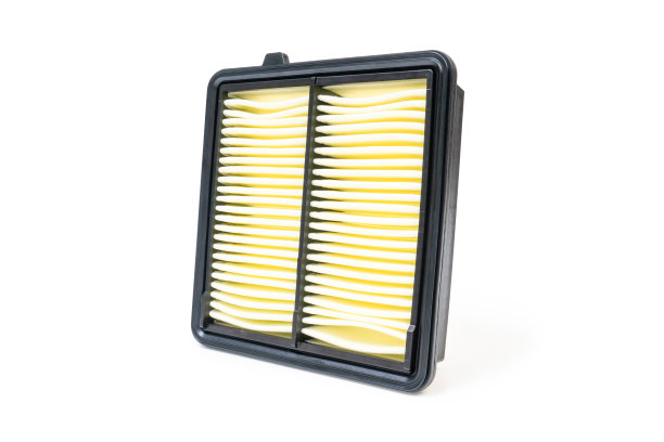 空气滤清器部分用于汽车空气滤清器系统的白色背景纹理和复制空间图片下载