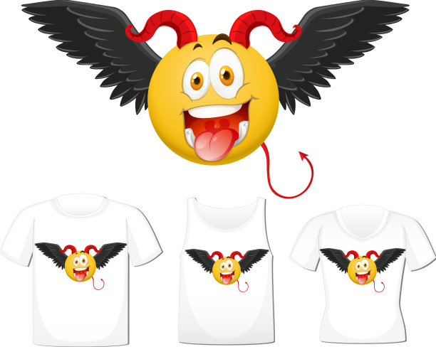 一套魔鬼表情与面部表情图片下载