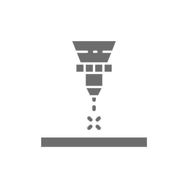 激光切割机灰色激光雕刻图标图片下载