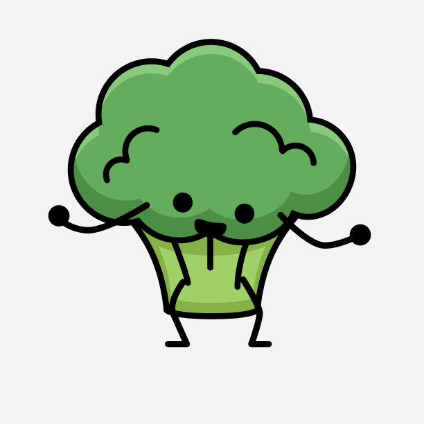 西兰花字符吉祥物图片下载