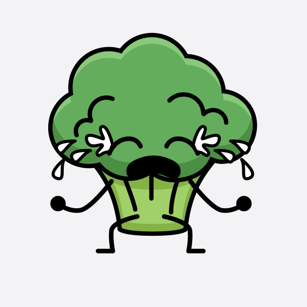 西兰花字符吉祥物图片下载