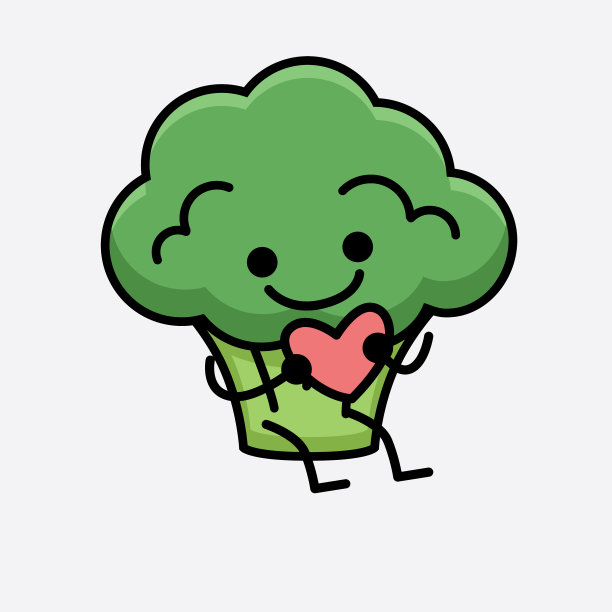 西兰花字符吉祥物图片下载