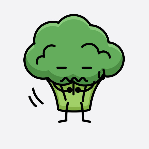 西兰花字符吉祥物图片下载