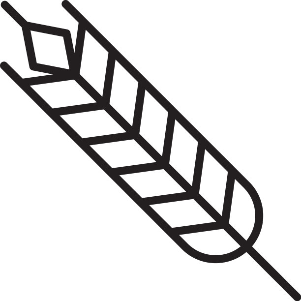 小麦穗图标模板黑色可编辑图片下载