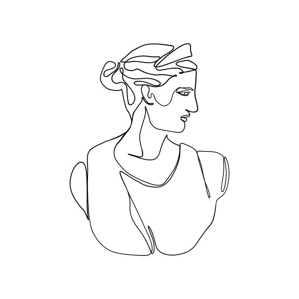 古希腊雕塑线条艺术神话图片下载