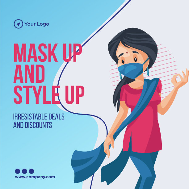 旗帜设计的面具和风格图片下载