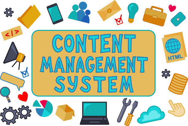 彩色卡通控制管理系统图片下载