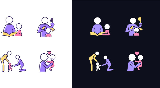 家庭纽带时间明暗主题RGB图片下载