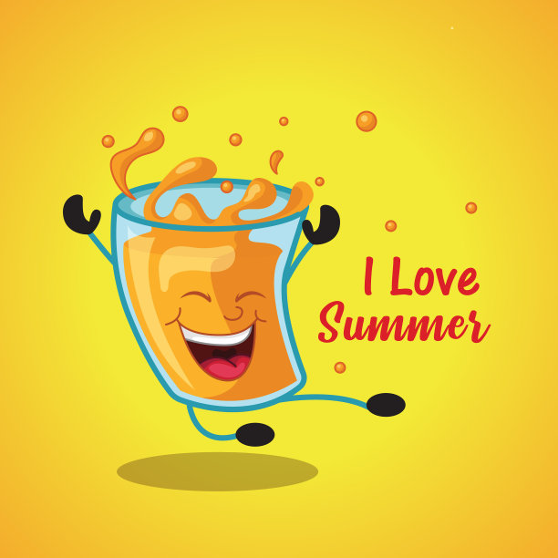 我爱夏天的横幅设计图片下载