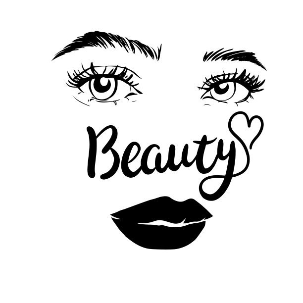 孤立的黑白女性的眼睛图片下载