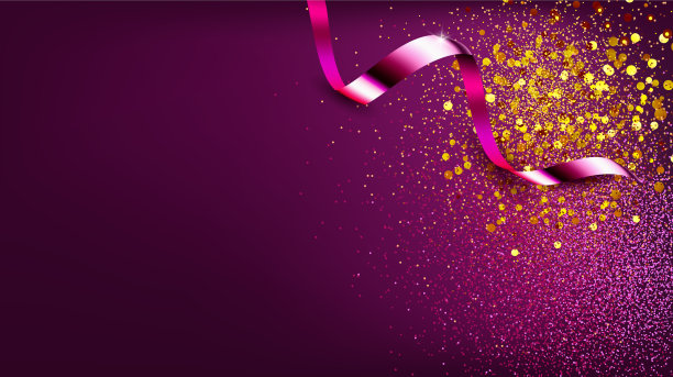 五彩纸屑光泽装饰横幅copyspace图片下载