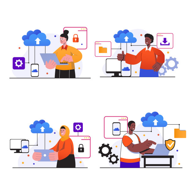 云计算概念场景集图片下载