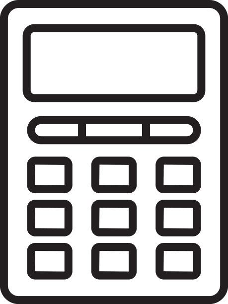 计算器图标模板黑色可编辑图片下载