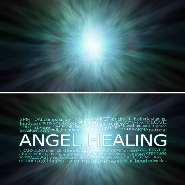 空灵天使治疗字云旗帜图片下载