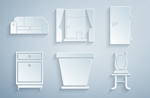 集花盆封闭式家具床头柜图片下载