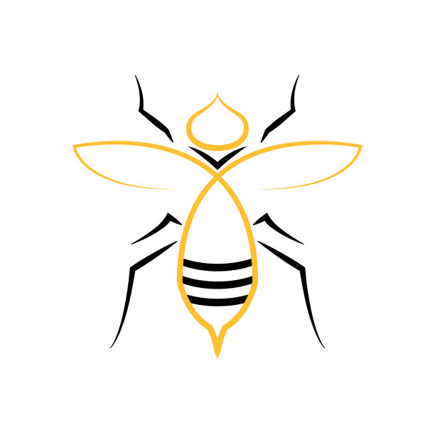 简单的蜜蜂的标志图片下载