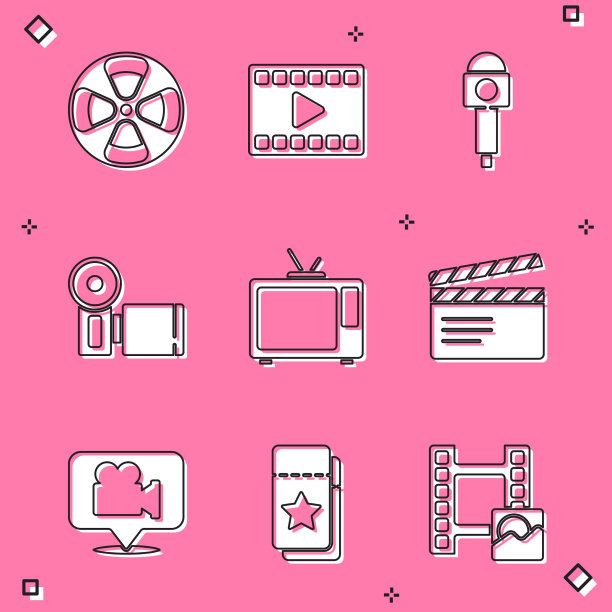 设置电影卷轴播放视频麦克风电影院图片下载