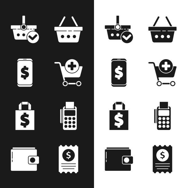 设置添加到购物车智能手机与美元图片下载