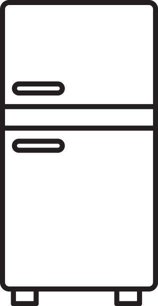 冰箱图标模板黑色可编辑图片下载