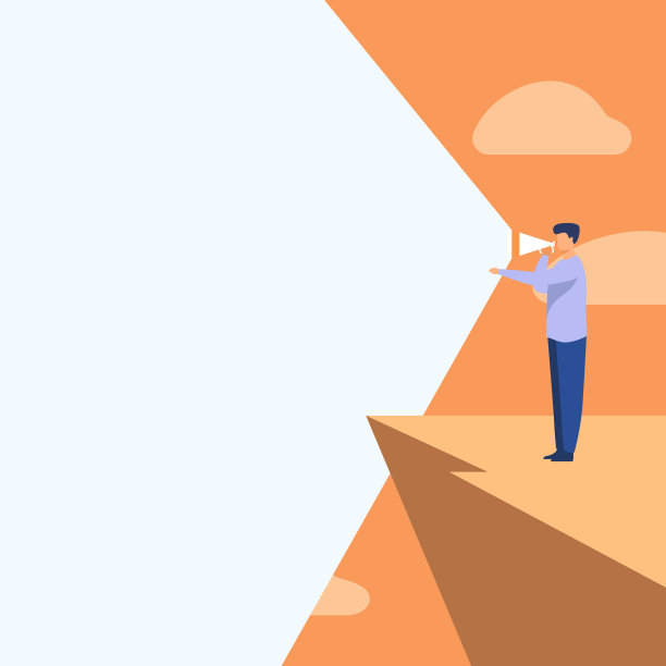 一个人站在悬崖边用扩音器图片下载