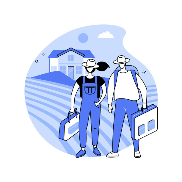 农村移民抽象概念图片下载