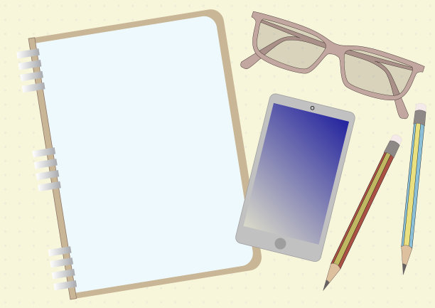 笔记本绘图与移动设备眼镜图片下载