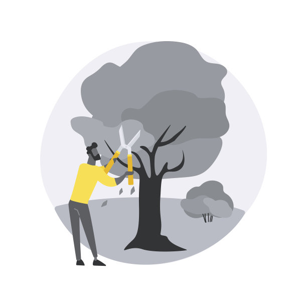 砍伐树木和灌木是抽象的概念图片下载