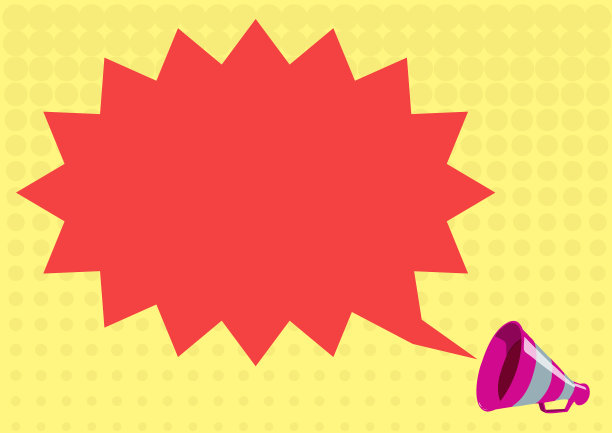 一个由扩音器宣布的尖尖的聊天云图片下载