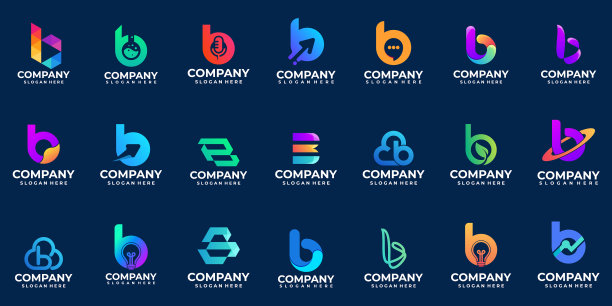梯度标志字母b标志标志集合图片下载