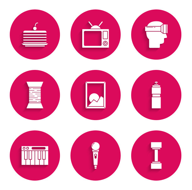 设置画面景观麦克风哑铃图片下载