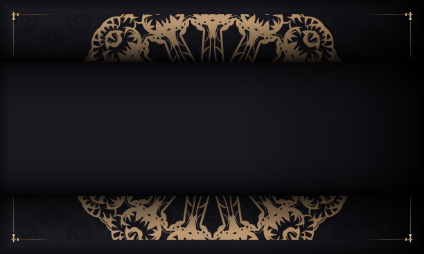 黑色旗帜与复古棕色装饰和空间的文字图片下载