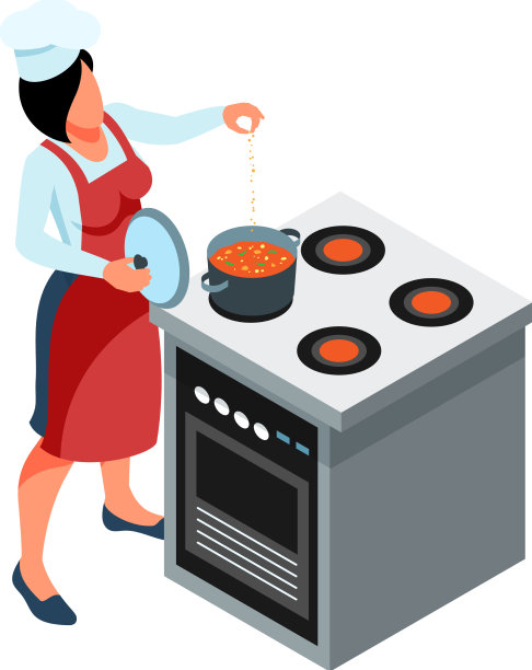 烹饪等距图标图片下载