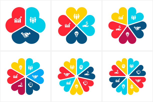 圆形元素的信息图形模板图片下载