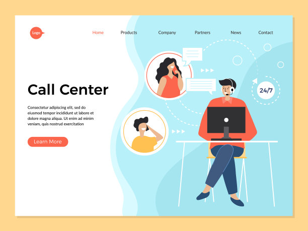 服务中心落地客服人员图片下载