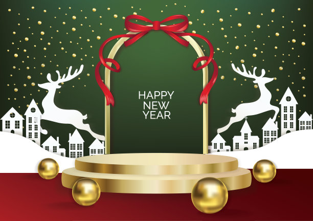 圣诞节讲台背景图片下载