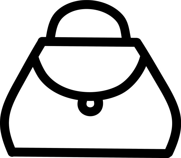 迷人的手袋图标在白色的背景图片下载