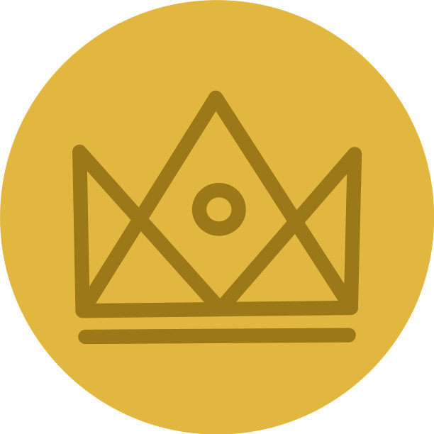 白色背景上的王国皇冠图标图片下载