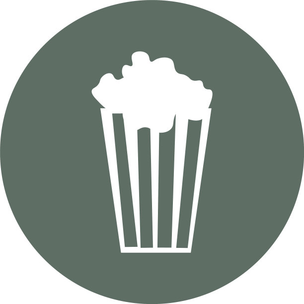 电影爆米花图标在白色背景图片下载