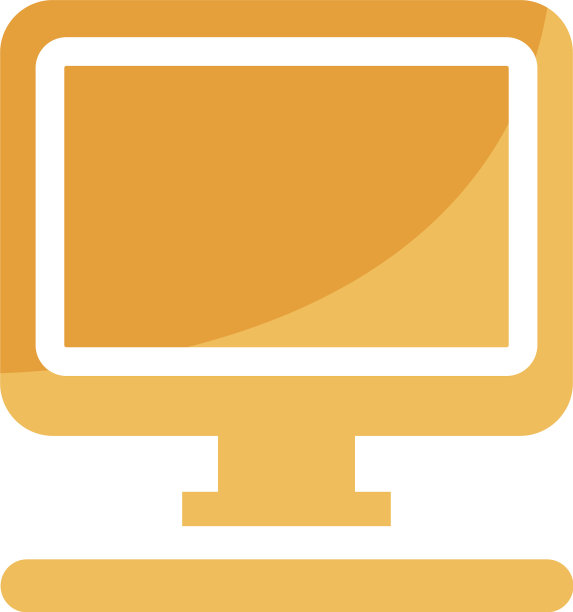 白色背景上的学校电脑图标图片下载