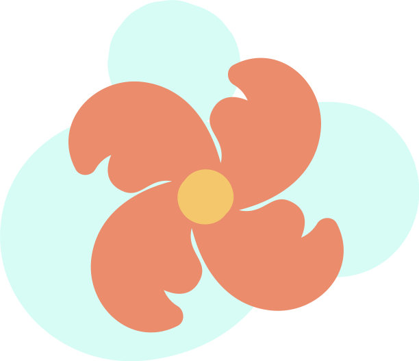 白色背景上的红色花朵图标图片下载