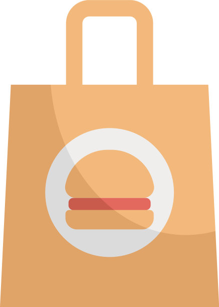 送货纸袋图标在白色的背景图片下载