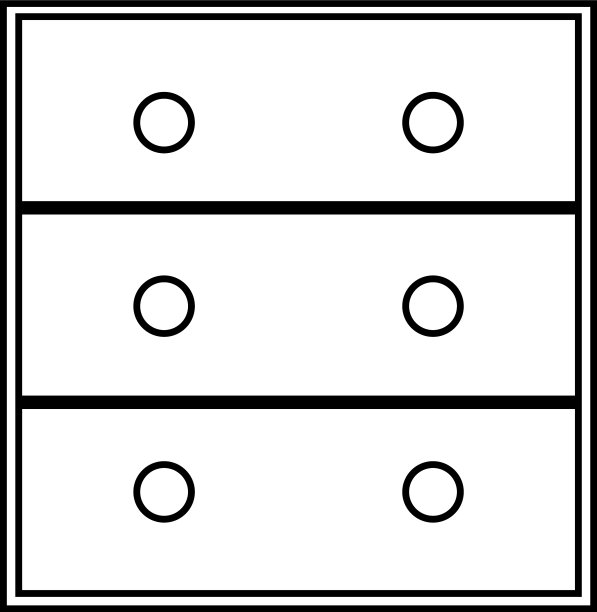 简单的床头柜图标在白色背景图片下载