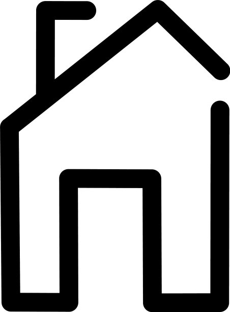 白色背景上的小农舍图标图片下载