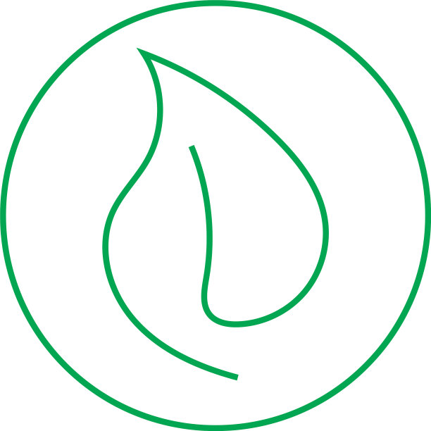 白色背景上的大绿叶图标图片下载