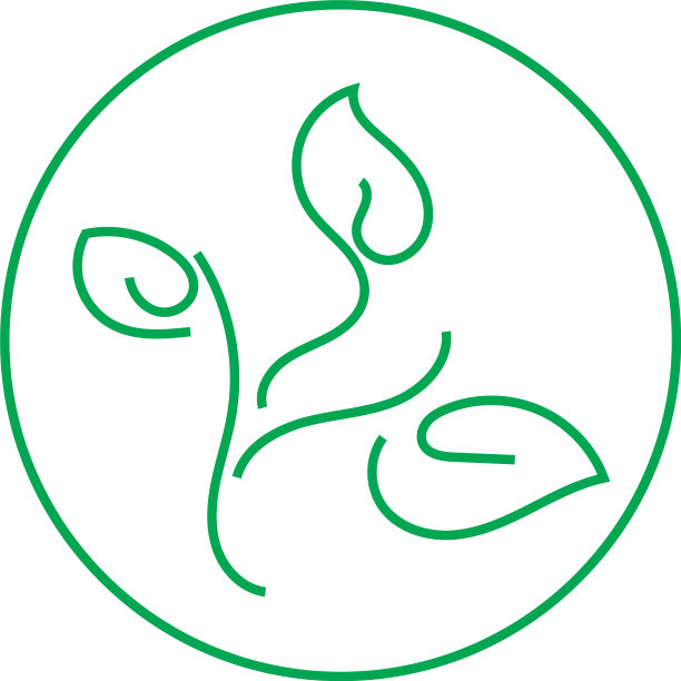 三片热带叶子在白色背景上的图标图片下载