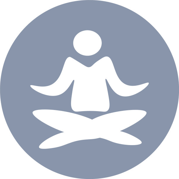 冥想莲花位置图标上的白色图片下载