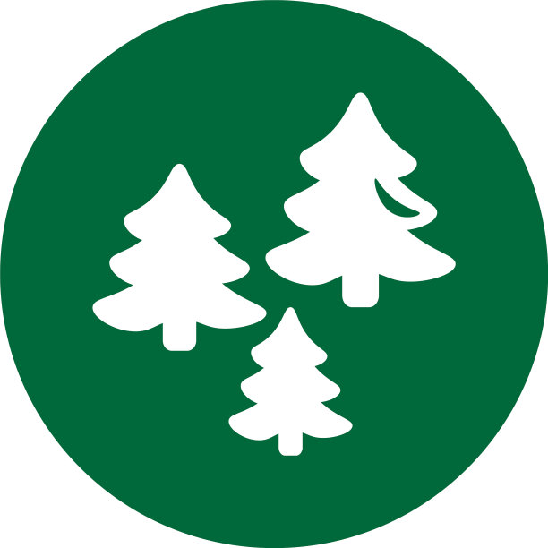 白色背景上的蓝色云杉图标图片下载