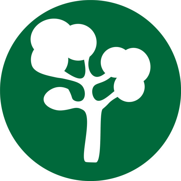 玉兰木兰树图标在白色的背景图片下载