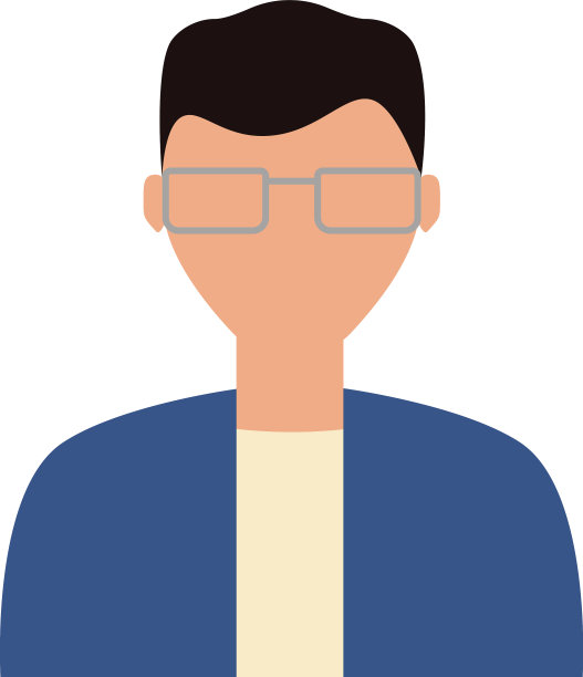 白色背景下穿蓝夹克的男孩图片下载